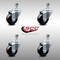 Service Caster 3.5 Inch SS Hard Rubber Wheel Swivel 12mm Threaded Stem Caster Set SCC SCC-SSTS20S3514-HRS-M1215-4 - alternate 2